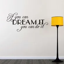 If You Can Dream It You Can Do It Motivating Quote Decoration Diy Art Wall Vinyl Removable Home Decoration Accessories 1001 businesses you can start from home
