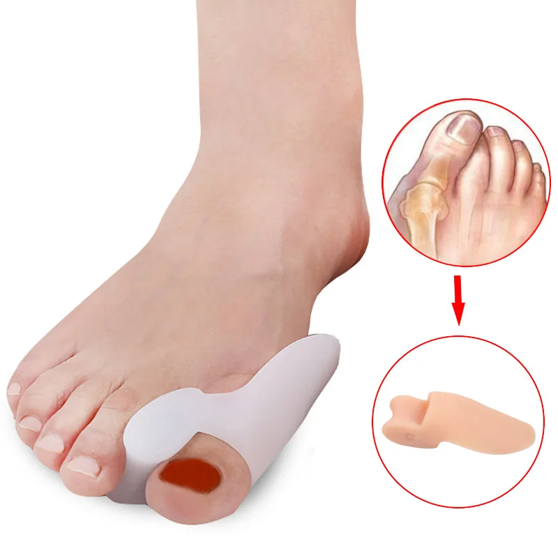 

2PCS=1Pair Gel Foot Care Tool Bunion Corrector Bone Big Toe Protector Hallux Valgus Straightener Toe Spreader Pedicure