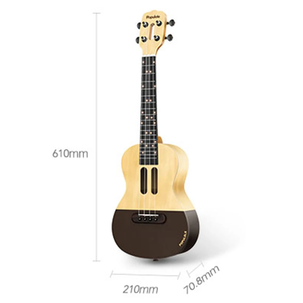  Populele U1 23 Inch Ukulele 4 Strings Acoustic Electric Smart Guitar from Xiaomi APP IOS Android Ph