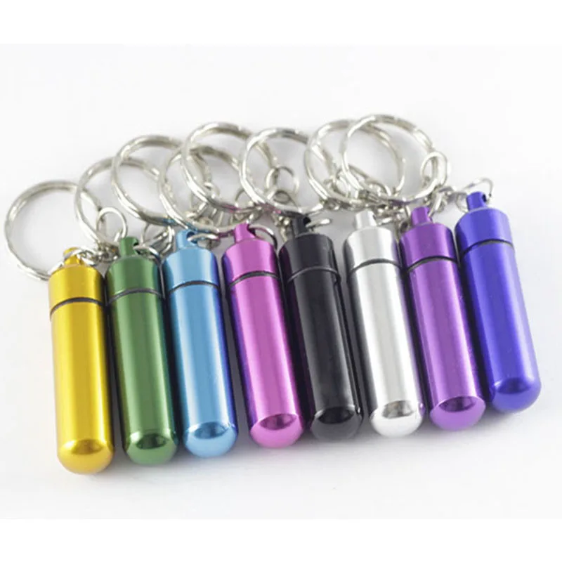 Wholesale 100 Pcs Waterproof Aluminum Pill Box Case Pill Container