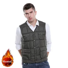 USB ультра-тонкий зимний Электрический без рукавов туристический жилет, куртка, зимний теплый пуховик, инфракрасная верхняя одежда с подогревом, облегающие пальто