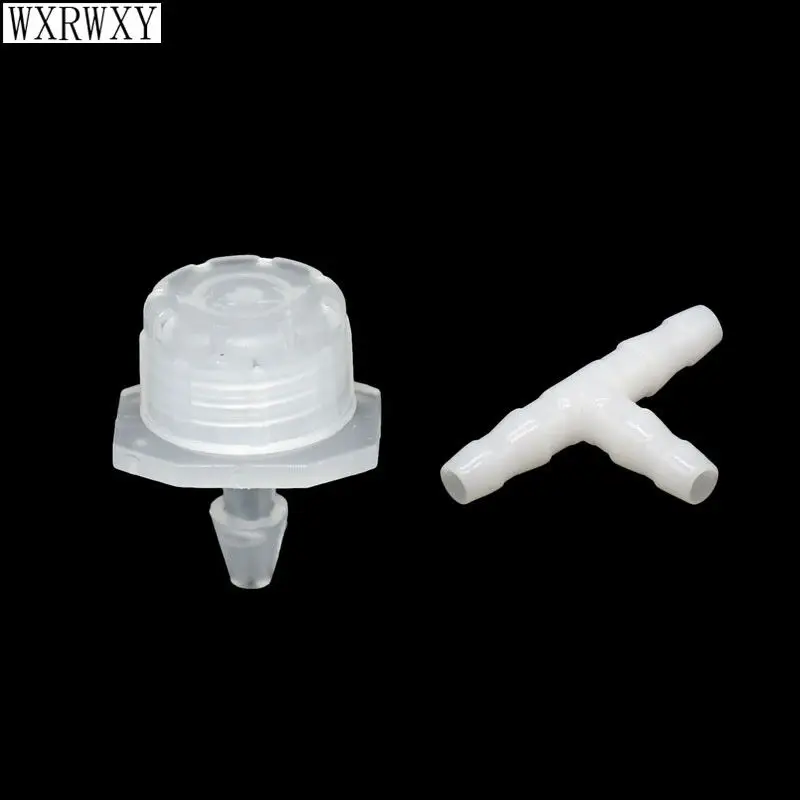 

Drip irrigation drippers 8-hole sprinkler nozzle 1/4 tee white Irrigation system water Nozzle adjustable plant watering 20set
