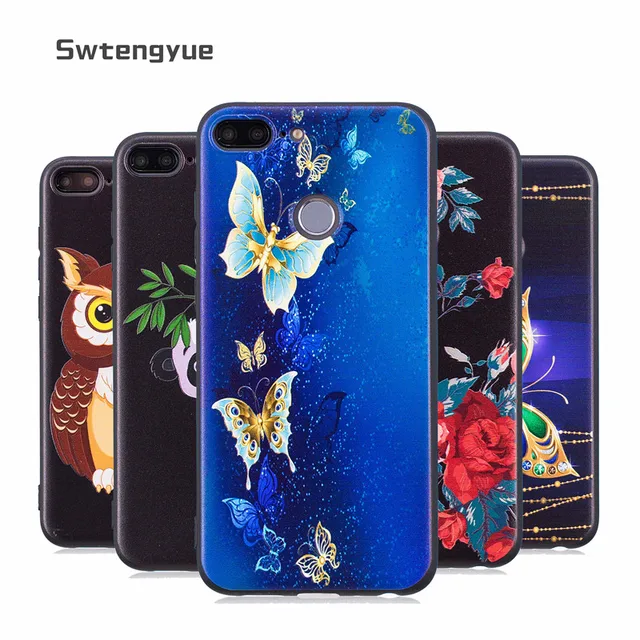 Cheap Embossed Pattern Silicone case For Huawei honor 9 lite cover soft TPU Protector case For Huawei Honor 9 Lite back cover capa