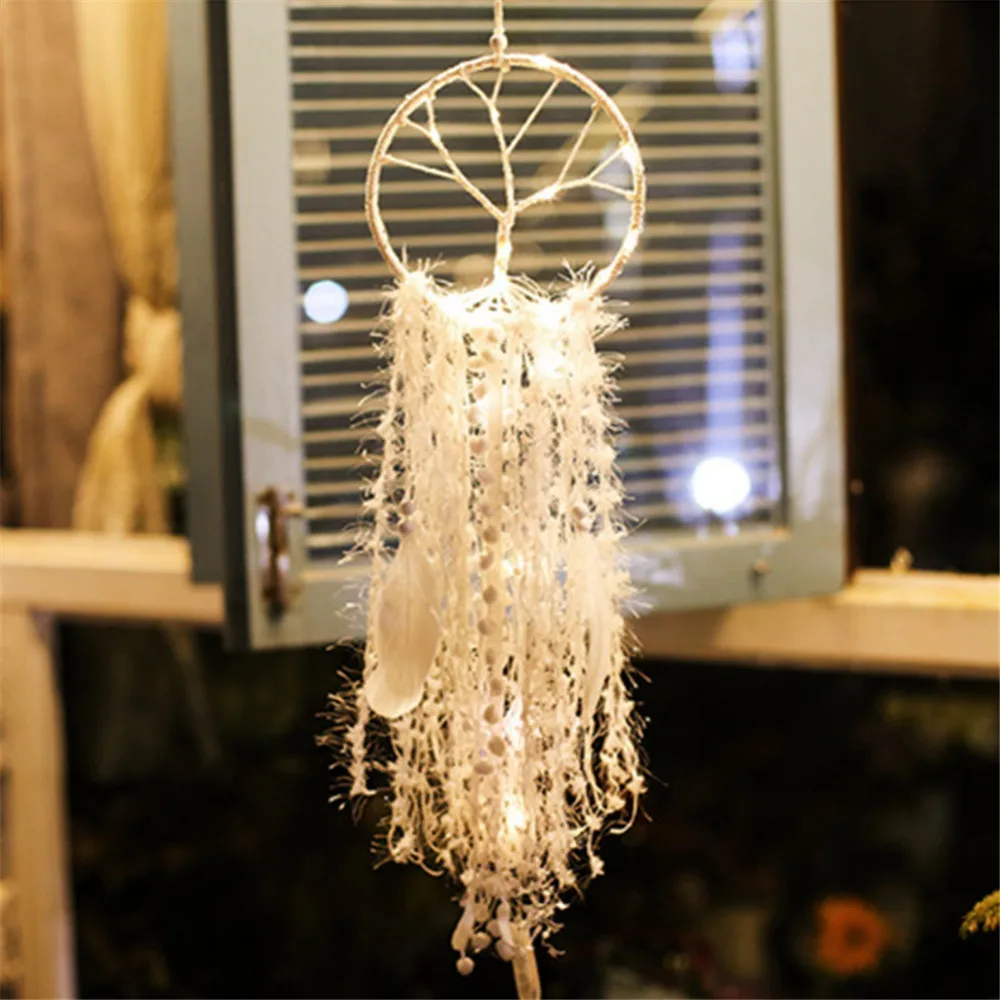 

Wishing Tree Elf LED Dream Catcher Car Hanging Decor Indoor Home Wedding Decoration Innovative Gift With Light