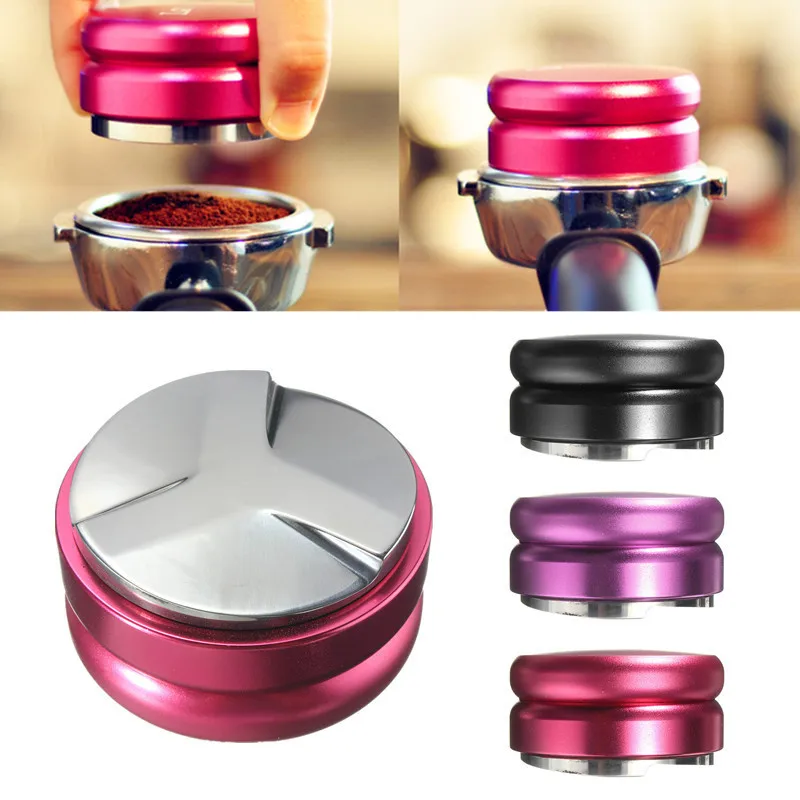  Adjustable Smart Coffee Tamper 58.5mm Base with Three Angled Slopes Pressure Hammer Tool Stainless Steel Coffee Machine 