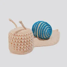 Infant Cute Crochet Christmas Hand-woven Wool Suit Snail Newborn Baby Clothes Photography Prop outfits 5SY120