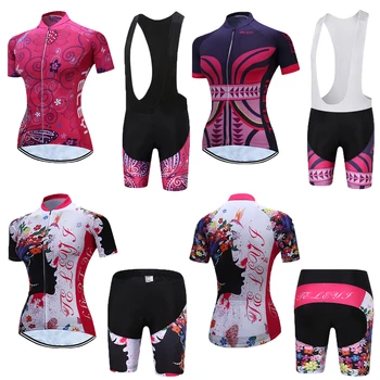 

Female 2020 TELEYI Mtb Cycling Clothes Sets Women's Skinsuit Mtb Bike Clothing Triathlon Suit Uniform Wear Bicycle Jerseys Kits