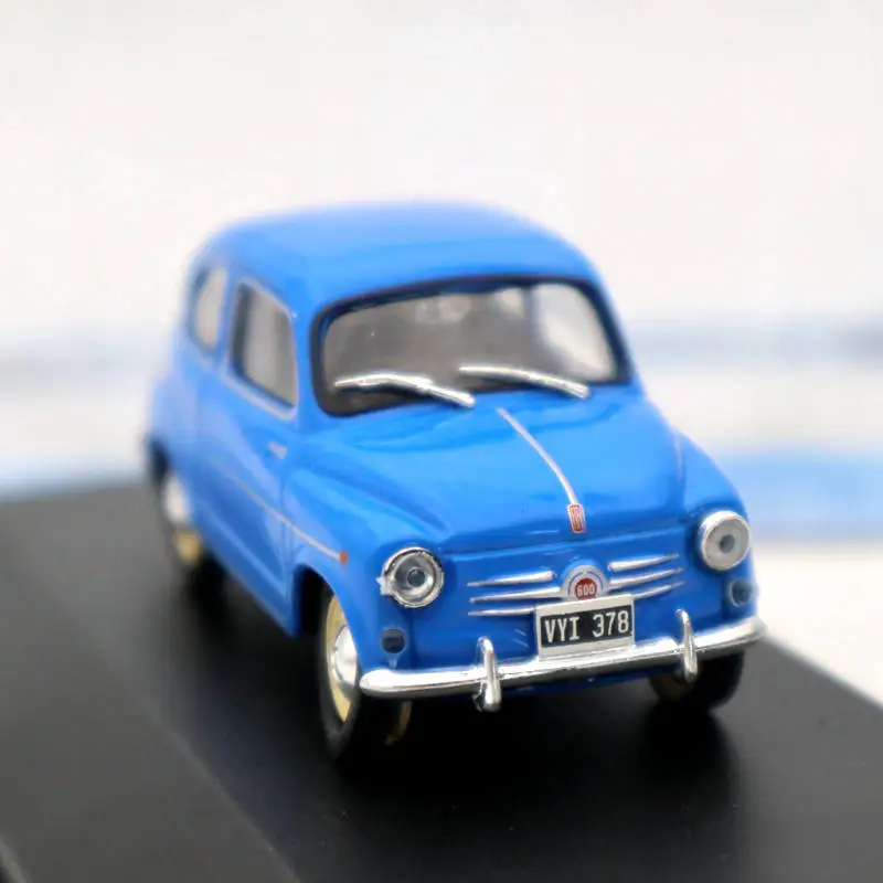 1:43 IXO Altaya Fiat 600D 1962 Blue Diecast Models Limited Edition Collection 