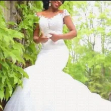 Новинка года; Гламурное свадебное платье в африканском стиле с русалочкой; прозрачные длинные свадебные платья; Vestido De Noiva