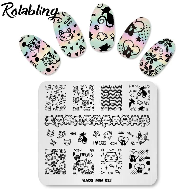 1 шт. трафареты для стемпинга ногтей с животными и цветами|nail stamping plates|stamping platesimage