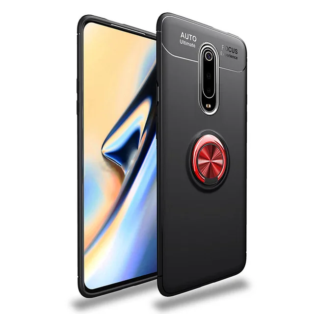 Black Red Роскошный защитный чехол для Xiaomi mi 9 T, чехол с магнитным кольцом, силиконовый чехол для Xiaomi mi 9T mi 9T Pro, чехол s Fundas - Цвет: Black Red