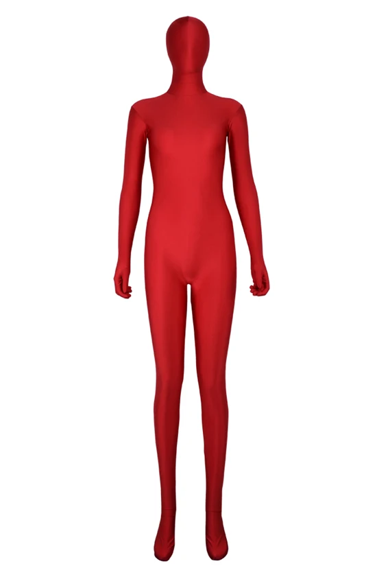 FZS030) лайкра полный тело зентай костюм на Хэллоуин Унисекс Вторая Кожа облегающие костюмы спандекс нейлоновое Боди Косплей Костюм - Цвет: red