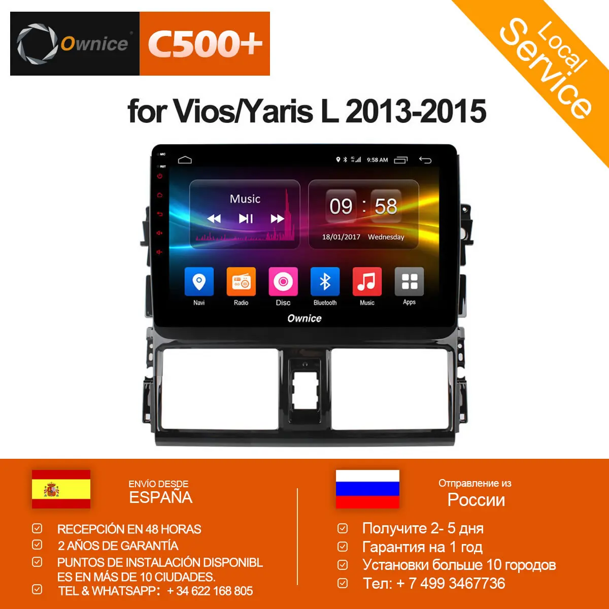 

Ownice K1 K2 K3 Android 9.0 Octa Core 2G RAM 32G ROM Car Radio player GPS For Toyota VIOS/YARiS L 2013 2014 2015 support DVD 4G
