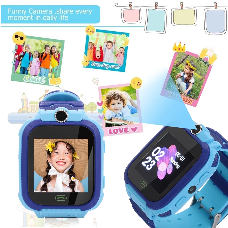  S12 GPS Kind Smart Uhr Telefon Position Kinder Uhr 144 zoll Farbe Touch Screen WIFI SOS Smart Baby 