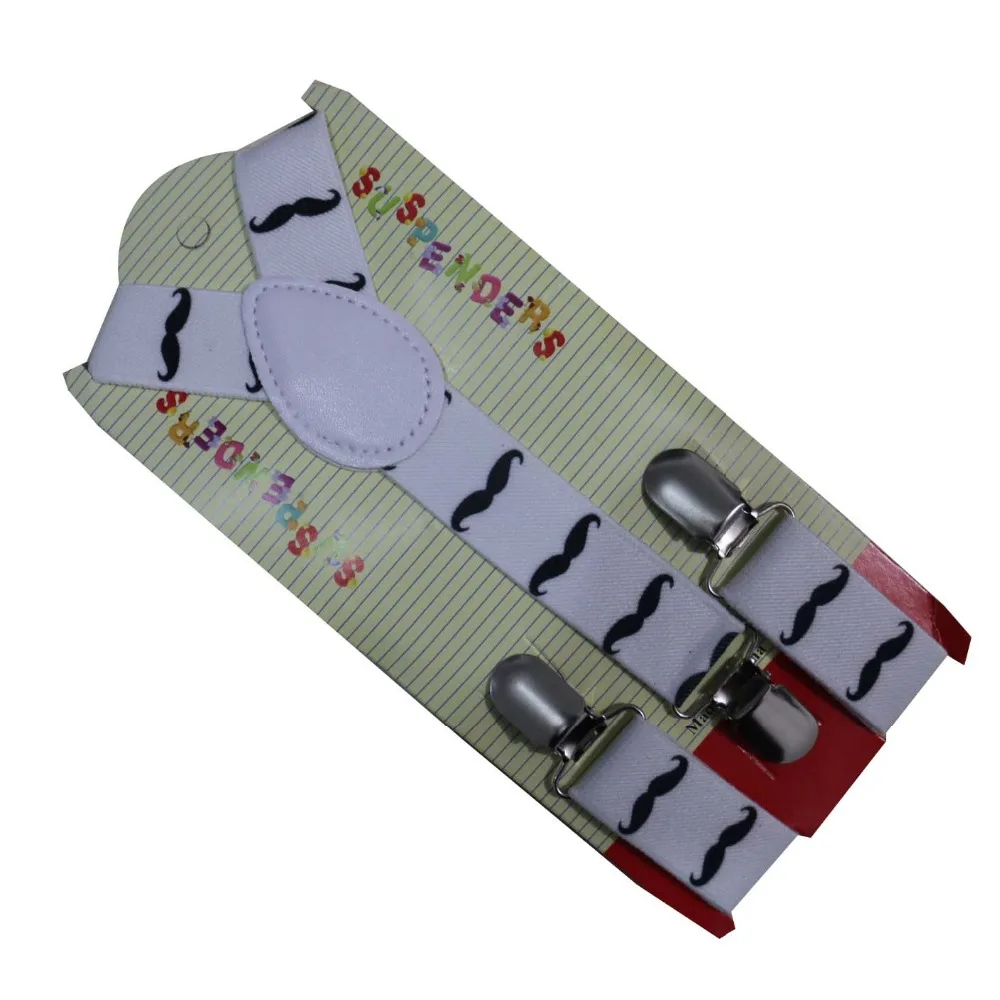 New Cute Boys Toddler Black White Moustache Suspenders Braces for Children Kids