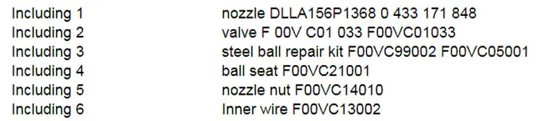ERIKC 0445110279 Топливная форсунка Common Rail ремонтные комплекты форсунки DLLA156P1368 клапан F00VC01033 для hyundai Starex 2,5 CRDi
