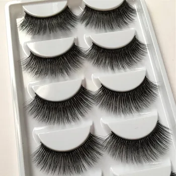 

5 Pairs Fake 3d mink lashes natural false eyelashes long black soft makeup 3d eyelash extension kit faux mink eyelashes