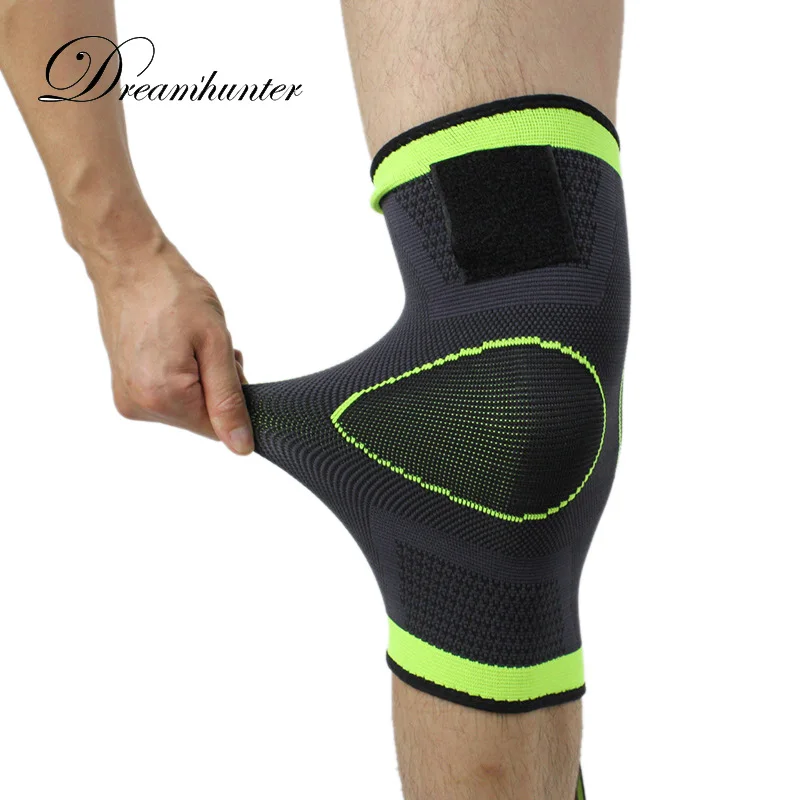 1 Pair Compression Knee Braces Straps Supports Elastic 3D Weaving