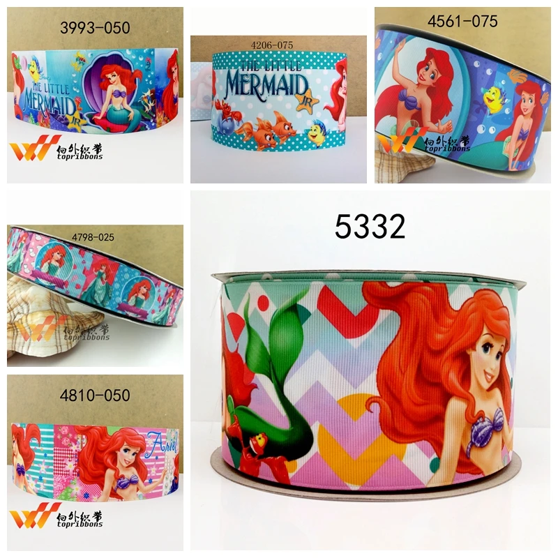 

Free shipping 50 yard cartoon printed grosgrain ribbon 5332