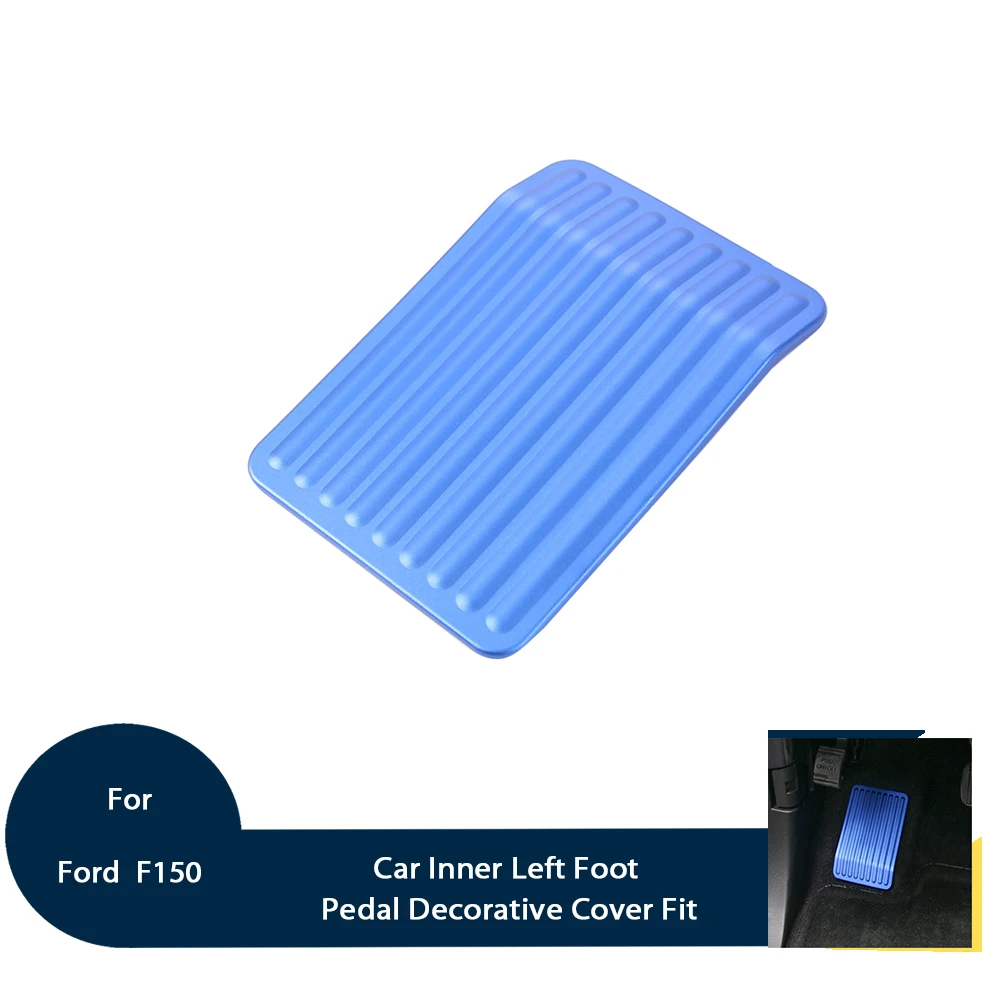 

1PCS 3Colors Aluminium Alloy Car Inner Left Foot Pedal Rest Plate Decorative Cover Styling Accessories For Ford F150 2015-2016