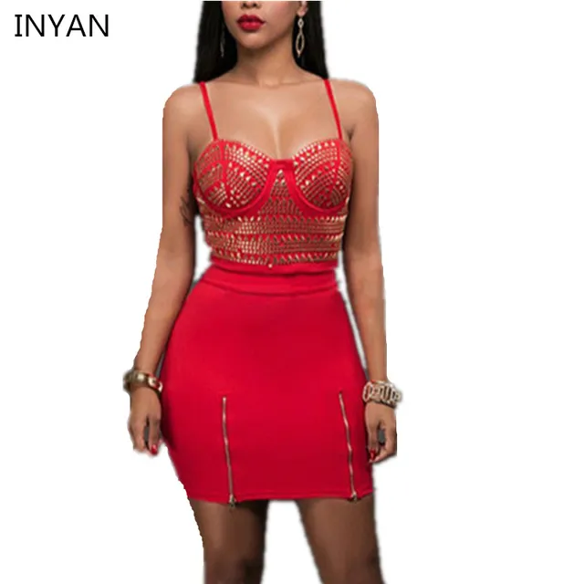 red and white club dresses