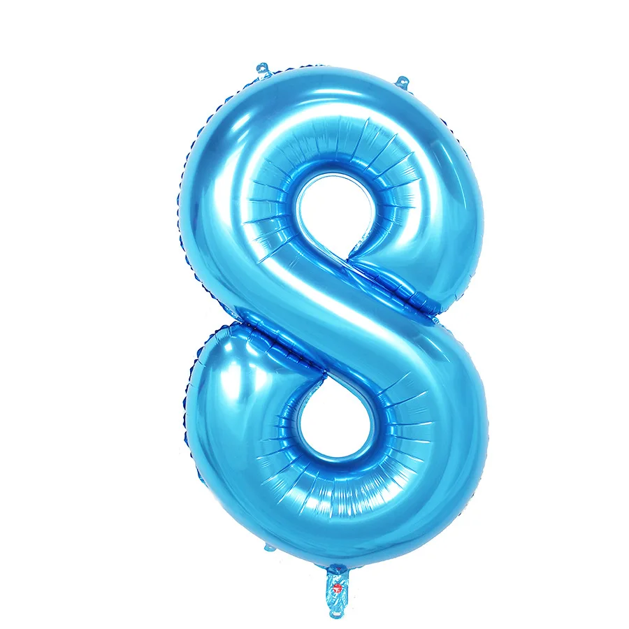 40 дюймов номер фольга шарики Свадебные украшения день рождения сердце цифра надувной гелий количество балоны товары для праздника - Цвет: 8