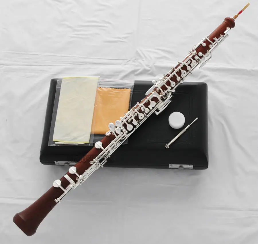 

Professional Rose wooden Material Oboe Silver Plated C key Brand new Wood Case