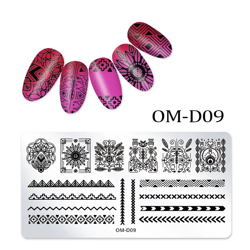 

1 piece 12cm x 6cm Stainless Steel Nail Stamping Plate Template Flower Animal pattern Nail tools