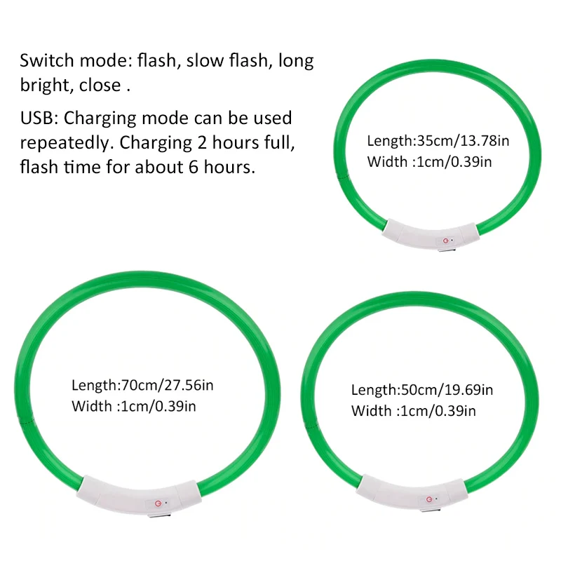 Светодиодный ошейник для собак с зарядкой от usb, светильник для собак, щенков, щенков в ночное время, крутые мопс, товары для собак, аксессуары для домашних животных