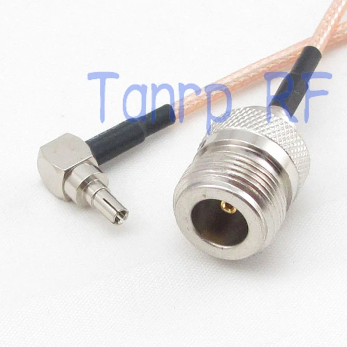 

15CM Pigtail coaxial jumper cable RG316 extension cord 6inch N female jack to CRC9 male right angle RF adapter connector