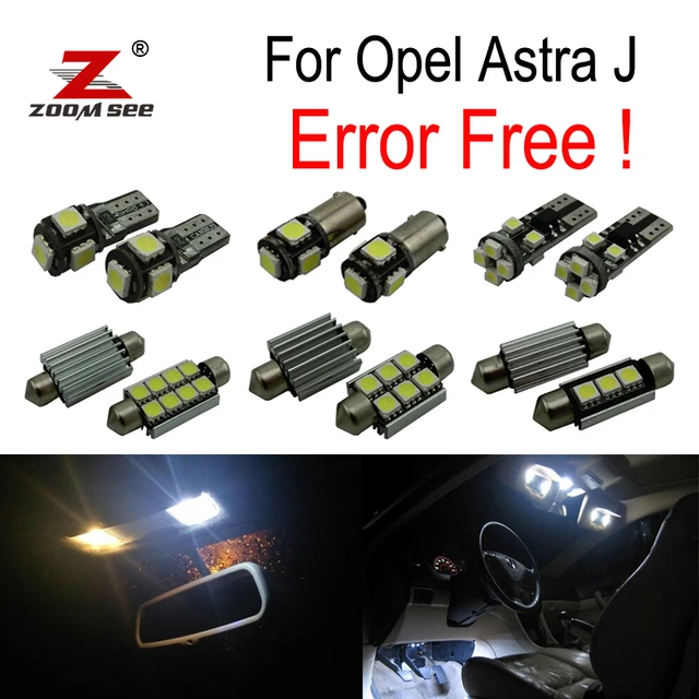 US $13.67 9pcs LED bulb Interior reading Light Kit for Opel Accessories for Vauxhall Astra J OPC GTC Sports T