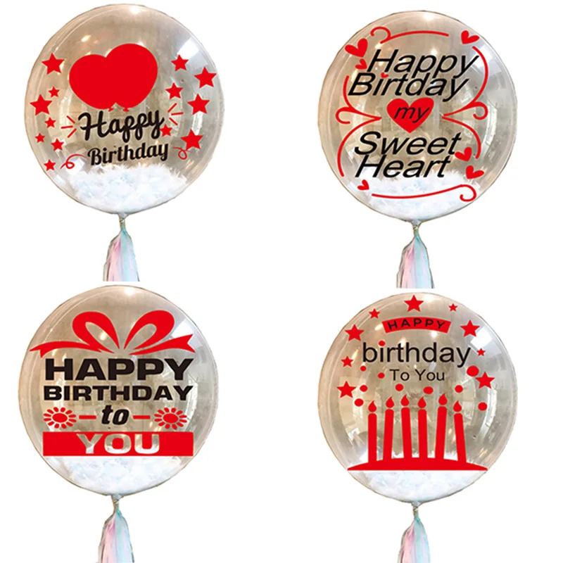 

Happy Birthday latex BOBO Balloons Many Design Stikers Decoration Balony For Kids Birthday Party Supply Adult folie ballonnen