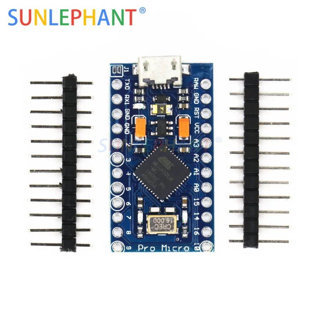 Pro Micro ATmega32U4 5 в 16 МГц замена ATmega328 для Arduno Mini на 2 рядный штырьковый разъем Leonardo