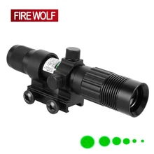 

FIRE WOLF Tactical Green Laser Sight Adjustable Green Laser Designator Flashlight Illuminator Hunting Laser Sight With 21mm Rail
