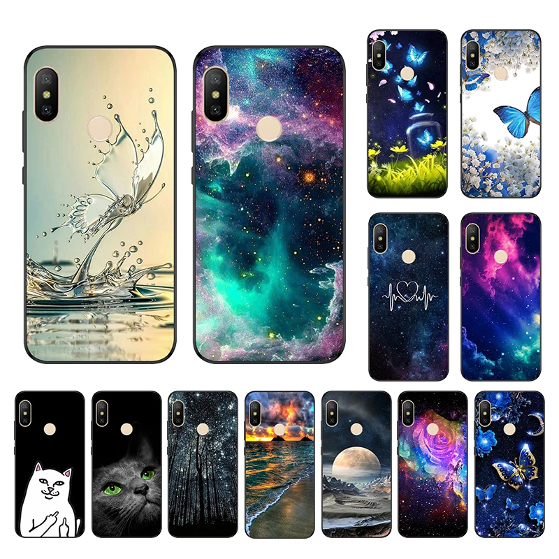 

For MiA2 Case For Xiaomi Mi A2 Lite Back Cover Silicone Black For Xiaomi Mi A2Lite Phone TPU Soft For Xiaomi Mi A2 A 2 Lite Case