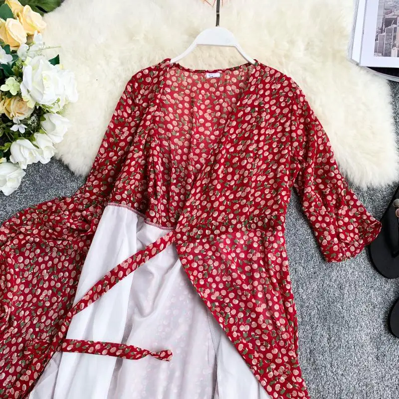 Женское винтажное платье 2019 Новая Летняя женская одежда с коротким рукавом