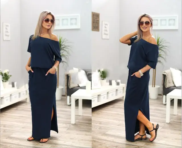 2018 Summer Dress Short Sleeve Maxi Robe Femme Dress Sexy Dress Vestidos Club Party Dresses Elegance Vestidos De Festa 1
