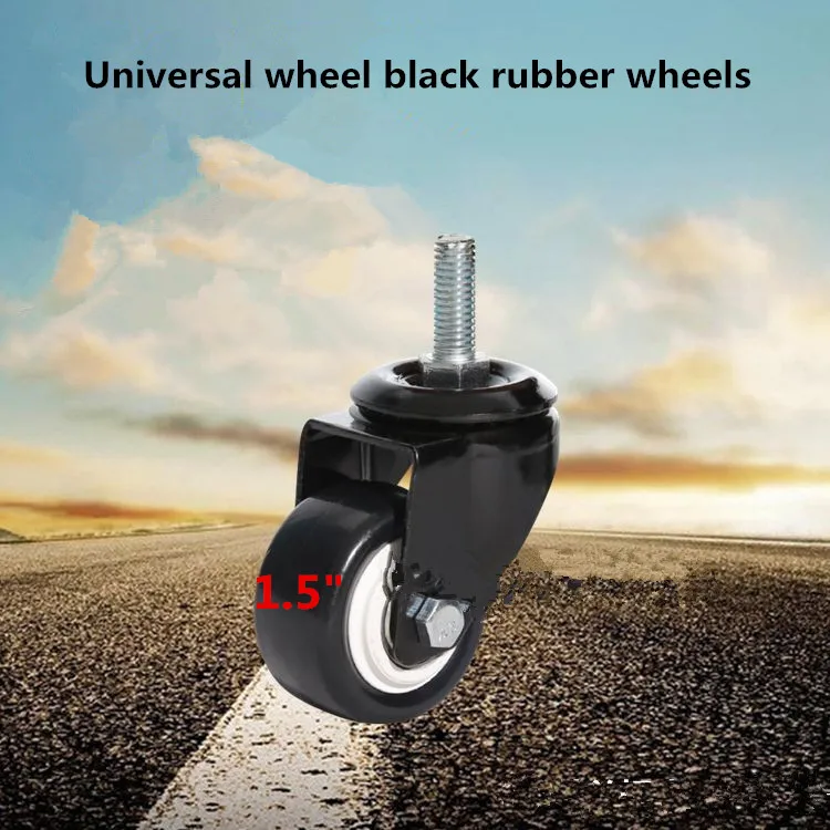 Free shipping 1.5 inch screw universal wheel Polyurethane PU wheels M8