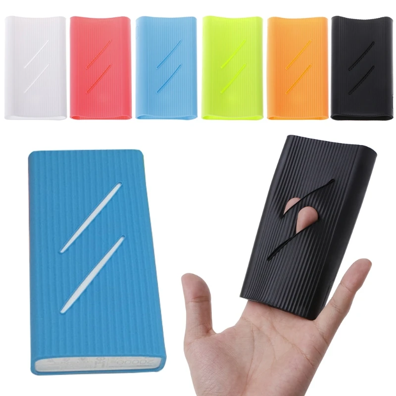 

For Xiaomi 2 20000 mAh Power Bank Soft Case External Battery Charge Silicone Anti-slip Skin Full Protective Cover