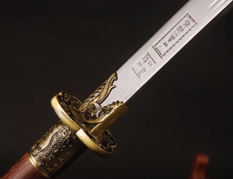 Китайский Меч Kangxi Sabre со сложенным стальным лезвием палисандр Сая для меча 45 см ручка нож украшение дома Императорский телосложитель Косплей