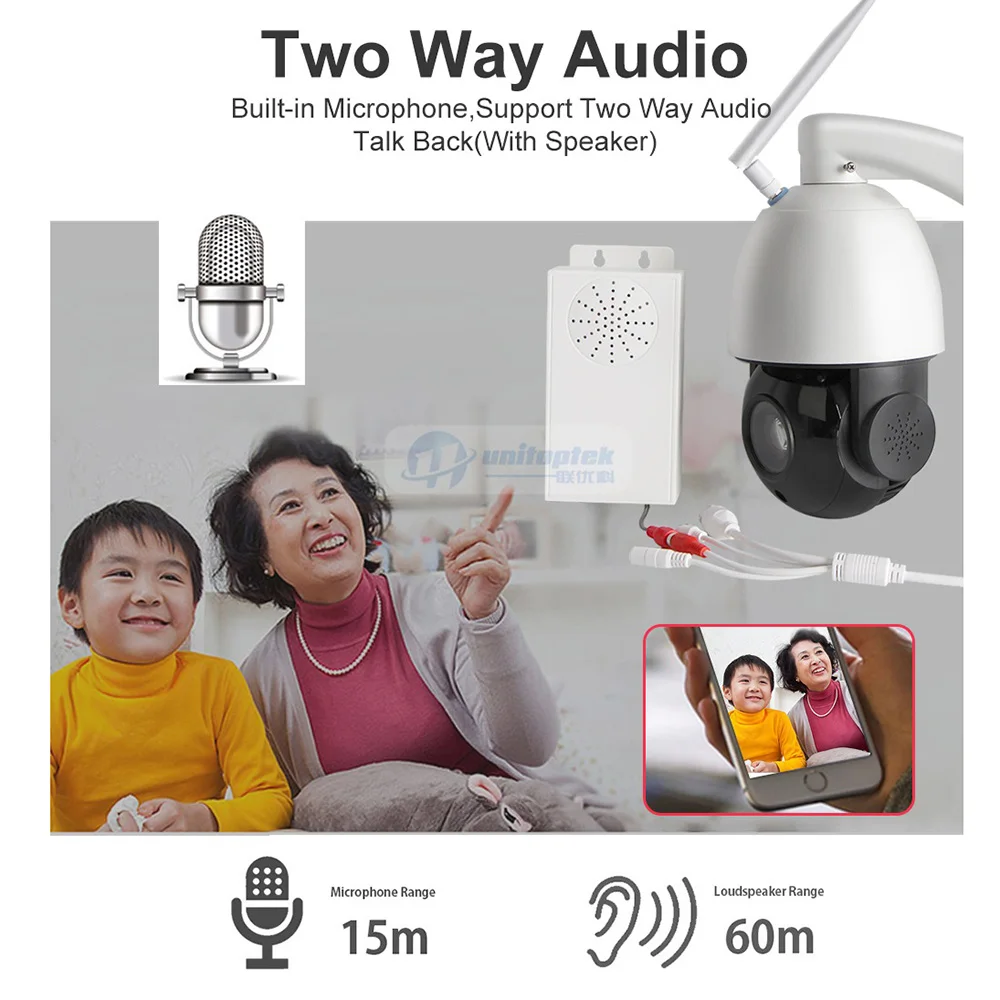 HD 1080P PTZ купольная WIFI ip камера 20X оптический зум объектив ночного видения