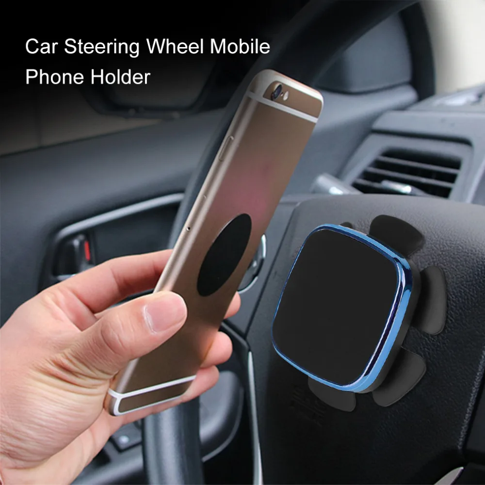 

Universal 6*2.5cm Auto Car Steering Wheel Mobile Phone Magnetic Holder Bracket Smart Phone Support Navigation Holder Car-styling