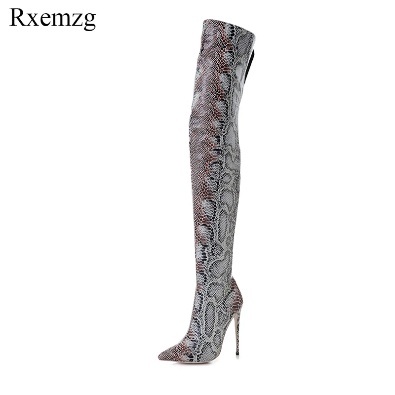 biker boots snake print