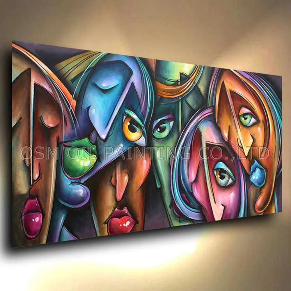 Top Artist Hand painted Abstract Portrait Oil Painting on ...