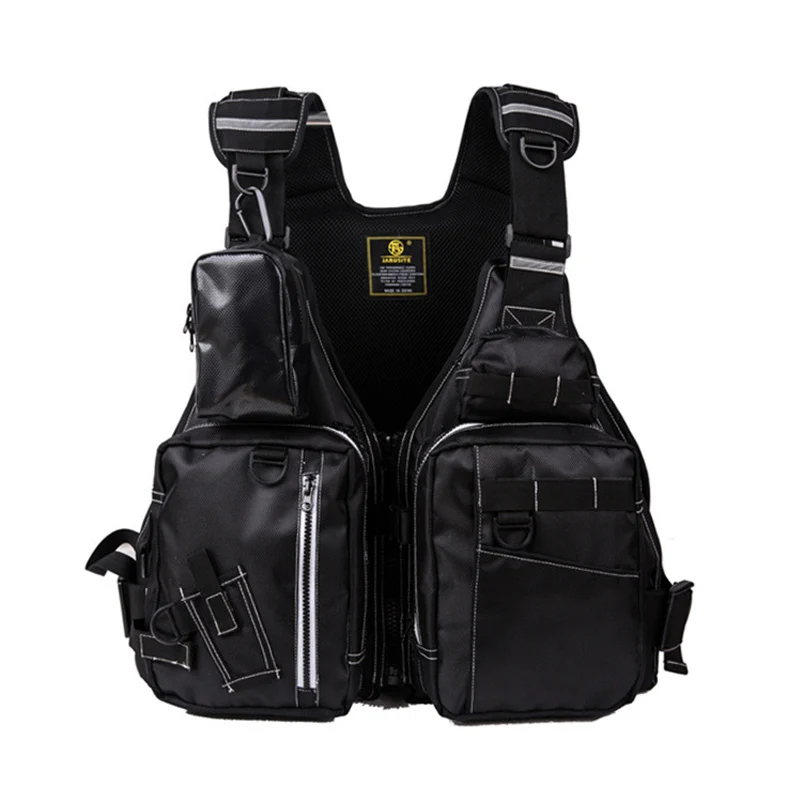 

4 Colors New Outdoor Life Jacket 2019 220kg Buoyancy Fishing Vest Multi-pocket Waistcoat for Swimming Floating Boating Jacket