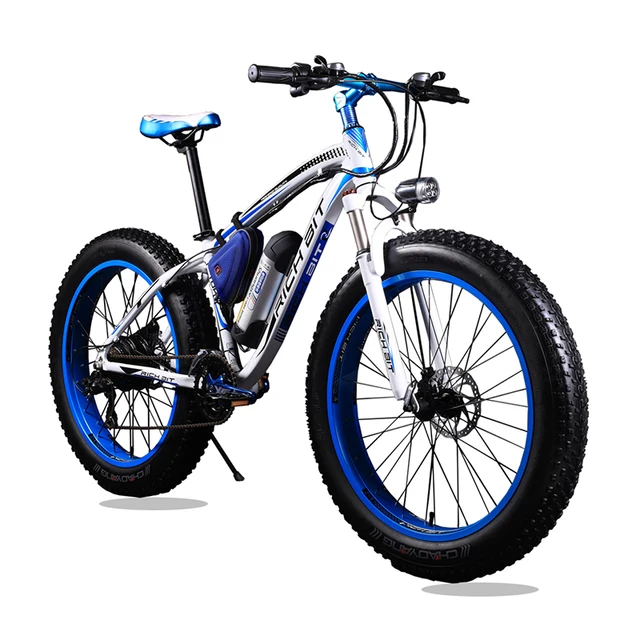 Best price at $1536 Cheap New 36V* 350 Watt Lithium Battery Electric Snow Bike Electric Bicycle SHIMAN0 21 Speed Mountain Bike Road Bicycle White and Blue