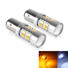 2 х Белый Янтарь двойной цвет 1157 P21/5 Вт Bay15d S25 T20 7443 T25 3157 20SMD 5730 высокое Мощность светодиодный стоп-сигнал светильник лампочка