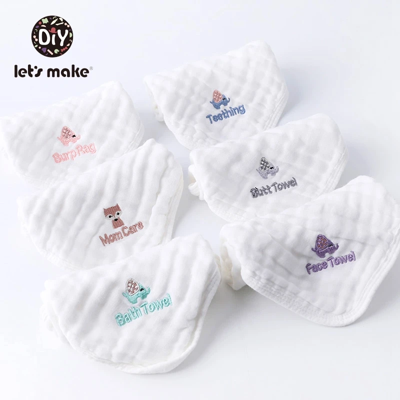 1pc Baby Product 100% Cotton Towel Nowborn Stuff Gauze Washcloth Saliva Towel Nursing Accessories Boys Girls Towel Let's Make