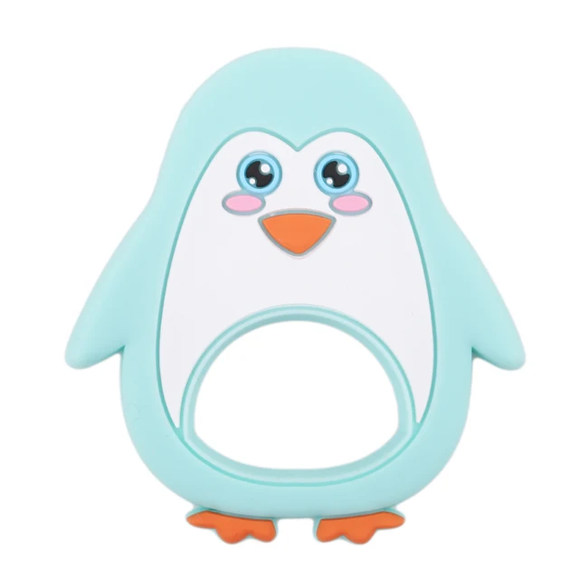 1 Set Penguin Teether Baby Silicone Teething Toys DIY Pacifier Chain