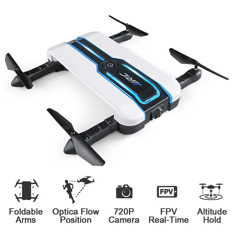 

INKPOT WIFI FPV Selfie Drone JJRC H61 720P Camera Drone Optical Flow Positioning 6-Axis Foldable RC Quadcopter